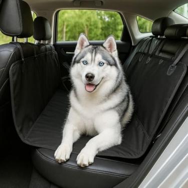 Imagem de Capa Protetora Impermeável para Banco Traseiro de Carro Tecido Reforçado Antiderrapante Dobrável Universal para Transporte de Pets Cães e Gatos
