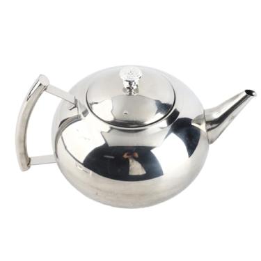 Imagem de Chaleira para café e chá MUNEFE com filtro infusor removível, bule de aço inoxidável 201, bule de chá de aço inoxidável com infusor para casa, escritório (2L)