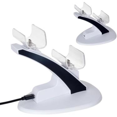 Imagem de Base de Carregamento PS5 - Estação com Dock Duplo para Dois Controles com LED e Compatibilidade Total, Carregamento Rápido, Seguro e Proteção Contra Sobrecarga Suporte Ideal para Setup Gamer