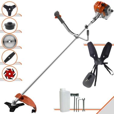 Imagem de Roçadeira À Gasolina Tekna RL520ACG2 52cc 2HP 13.000rpm 5 Em 1 Com Carretel de Nylon + Facas 2 Pontas, 3 Pontas, 6 Pontas e 40 Dentes de Vídea