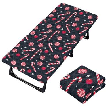 Imagem de Burbuja Lençol de berço de bengala doce para crianças, lençol de cochilo acolchoado portátil com faixa elástica para meninas e meninos, lavável na máquina, 63,5 x 127 cm