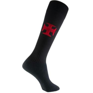 Imagem de Meião Futebol Infantil Juvenil Times Brasileirão Algodão Rikam, Vasco 