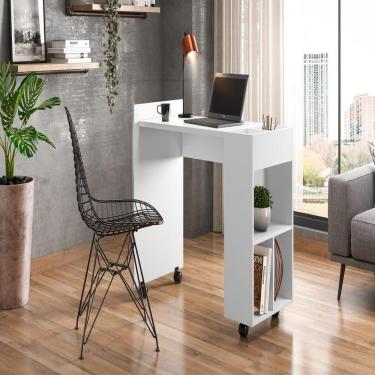 Imagem de Mesa Para Computador Bulgaria Branco Brilhante