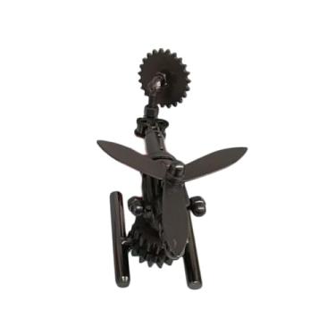 Imagem de Retro Helicopter Model Statue,Creative Metal Airplane Collection Shelf Aero Plane Sculpture Statue Ornament Vintage Modern Decoration Figure for Kid Father Man Birthday Gifts Home Office Desk Decor