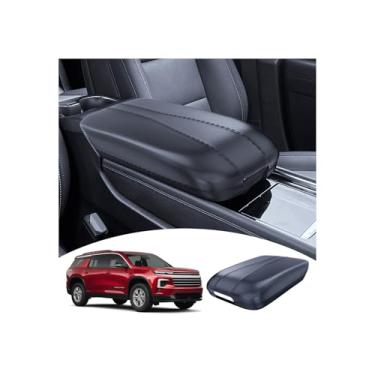 Imagem de ASZSK Para Chevy Traverse/GMC Acadia 2 em 1 2024~2026 Capa de apoio de braço e bandeja de privacidade oculta para console central de silicone - [Design OEM e borracha de silicone líquido amigável