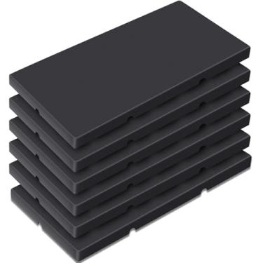 Imagem de Qinyoung 6 peças de palete de plástico impermeável almofada de armazenamento HDPE leve à prova de desgaste palete de porão para racks grade externa piso supermercado armazém suporte até 1,814 kg (61 x