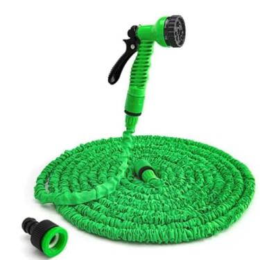 Imagem de Mangueira Mágica Flexível 30m Expansível com Pistola 7 Jatos | Jardim e Limpeza(verde)