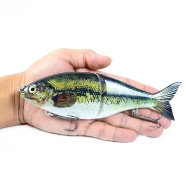 Imagem de Isca de Pesca em Branco Corpo Duro Afundante 2 Segmentos Minnow Artificial Crankbait Sem Pintura Jerkbait Esterco para Bass