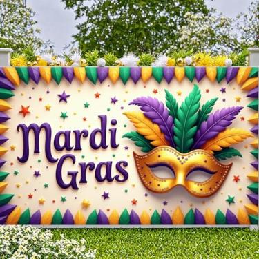 Imagem de Máscara com estampa de fogos de artifício de carnaval para decoração de festas e festivais