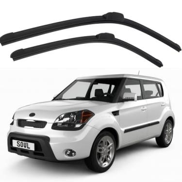 Imagem de TIGER AUTO - JOGO PALHETA PARA PARABRISA DIANTEIR0/TRASEIRO EM SILICONE COMPATIVEL KIA SOUL 2009>2013