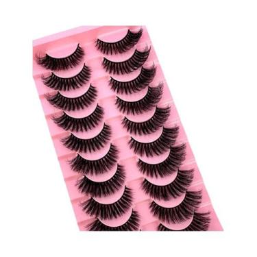 Imagem de Cílios Postiços Dramáticos Naturais 5D De Longa Duração 10 Pares Exten