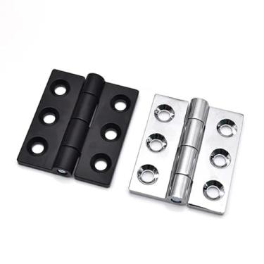 Imagem de Dobradiça de liga de zinco para móveis resistentes, dobradiças, ferragens para porta de armário, 2 peças (2 peças-preto-233-2)