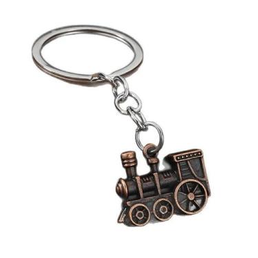 Imagem de Chaveiro de locomotiva a vapor vintage com design de trem retrô - Yiwe
