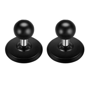 Imagem de YIMINGYINUO Base esférica adesiva flexível com esfera de 2,5 cm compatível com suportes RAM braço de soquete duplo tamanho B, adaptador de cabeça esférica de 2,5 cm para base de ventosa de carro para