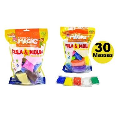 Imagem de Kit 2 Pacote Massa De Eva Pula E Molda 15 Cores Diferentes - Grupo Mag