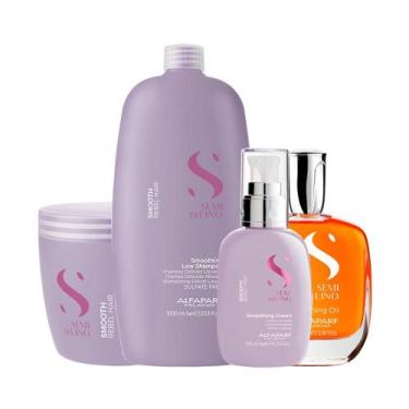 Imagem de Kit Alfaparf SDL Smooth Smoothing  Sh + Másc + Creme + Óleo - ALFAPARF