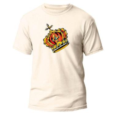 Imagem de  Camiseta Basica Algodão Premium Estampa Digital Coroa Rei  - Pavesi, 
