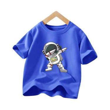 Imagem de Camiseta De Verão Para Meninos Com Estampa Engraçada De Astronauta, Mo
