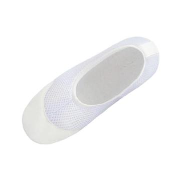 Imagem de Tênis feminino versátil e de dança, plus size, estilo recortado de malha, outono, inverno, moderno, com sola macia, Branco, 36