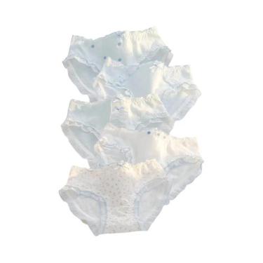 Imagem de Calcinhas Francesas Românticas Para Mulheres 5PCS Tecido Tricotado Pur