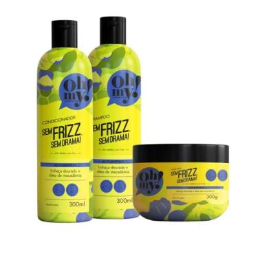 Imagem de Kit Shampoo Condicionador Máscara SemFrizzSemDrama OhMy 300 - Oh My se