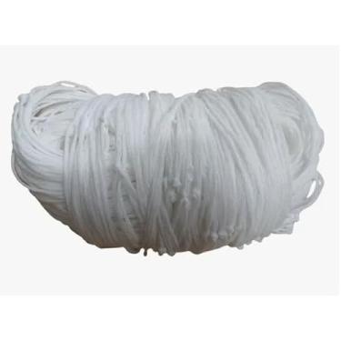 Imagem de Rede de Vôlei 5m x1m: Fio de Nylon Resistente, Proteção U.V, Sem Faixa – Ideal para Quadra(Branco)