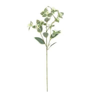 Imagem de URGDWEKJY Flores artificiais para decoração moderna única folha de naruko falsa planta verde simulação planta entrada mesa vaso arranjo flores ornamentos plantas artificiais e flores