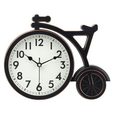 Imagem de Relógio de mesa para uso doméstico, decoração de personalidade, criativo, sala de estar, mesa, quarto, silencioso, relógio de mesa (preto)