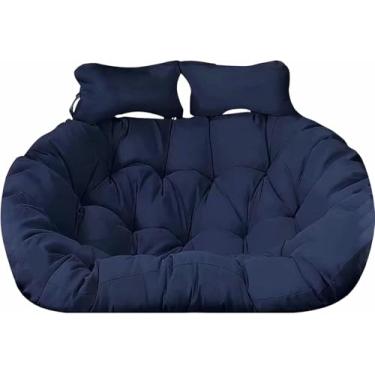 Imagem de Almofada de substituição impermeável para cadeira suspensa dupla em formato de ovo, 150 x 110 cm (59 x 43 polegadas), almofada para rede de 2 lugares (150 x 110 cm/59 x 43 polegadas)