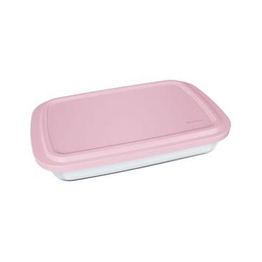 Imagem de Assadeira Retangular Marinex em Vidro com Tampa Plástica - 34,62 cm