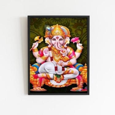 Imagem de Quadro Decorativo Lord Ganesha 24X18Cm Preta