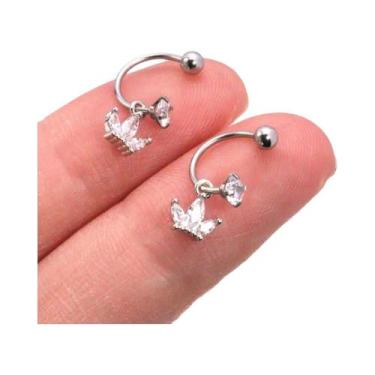 Imagem de Brincos Femininos De Aço Inoxidável Com Pingente De Coração E Cruz, Ar