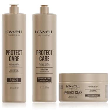 Imagem de Lowell Protect Care Shampoo 1l Condicionador 1000ml e Mascara