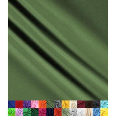 Imagem de Barcelonetta | Tecido de popelina para costura | Popelina poli | 100% poliéster | da The Yard | Rolo de 152 cm de largura | Suprimentos para artes e artesanato (oliva, 1 jarda)