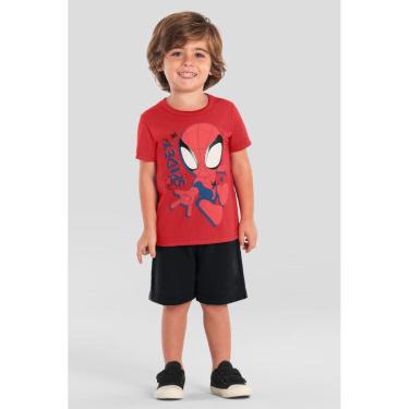 Imagem de Camiseta infantil menino Homem-Aranha em gel Brandili