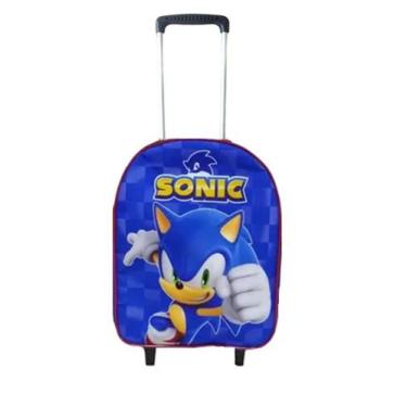 Imagem de Mochila Escolar Sonic Carrinho Menino Azul - DB