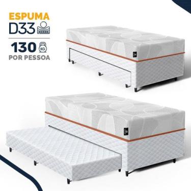 Imagem de Cama Box com Colchão de Espuma D33 Enrolado Sonno Full Umaflex Auxilia