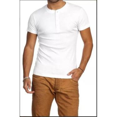 Imagem de Camiseta Henley J Silver Slim Fit Manga Curta 4 Botões - Disponível em