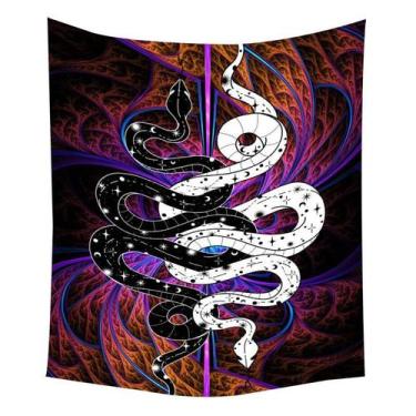 Imagem de Microtecido de parede Tapestry Snakes 150x150cm Estética de ambiente -