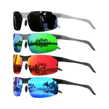 Imagem de Óculos De Sol Unissex Leves Polarizados Quadrados UV400 Clássicos Retr