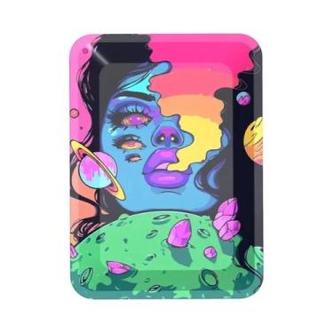 Imagem de Bandeja De Armazenamento De Metal 18x12,5cm Para Cigarros E Ervas, Est