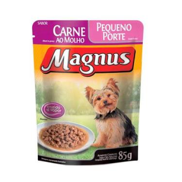 Imagem de Ração para Cães Adultos Magnus Pequeno Porte Sabor Carne ao Molho Sach