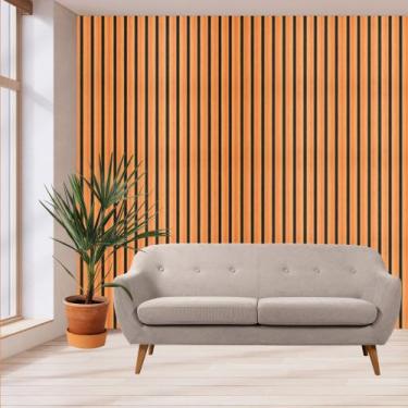 Imagem de Papel de Parede Adesivo Autocolante Decorativo Madeira Ripado Texturiz