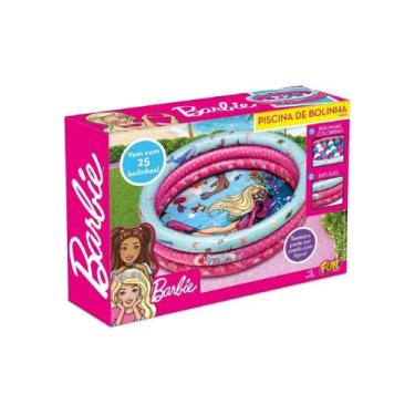 Imagem de Fun f00003 barbie piscina de bolinhas inflavel com 25 bolinhas f00003 