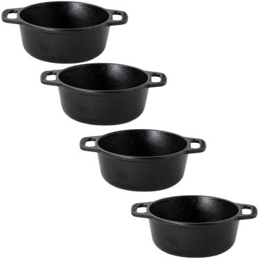 Imagem de Kit 4 Cumbuca de Ferro Fundido 12cm Para Servir Porções 435ml Sem Tampa Santana