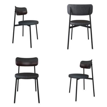 Imagem de Cadeira Kyta Fixa com 4 Pés 50 X 44,7 X 83,8 Cm com 4 Unidades - Metal
