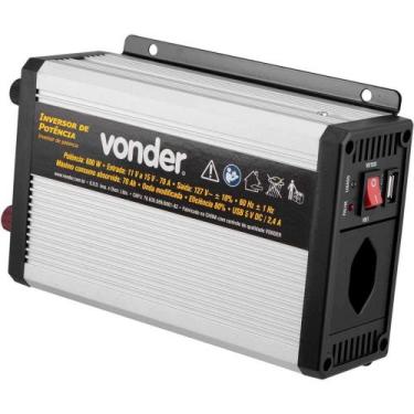 Imagem de Inversor de Potência 600 W, 12 V DC Para 127 V~ Vonder