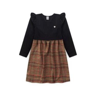 Imagem de Vestido Infantil Jacquard Xadrez com Babadinhos-Feminino