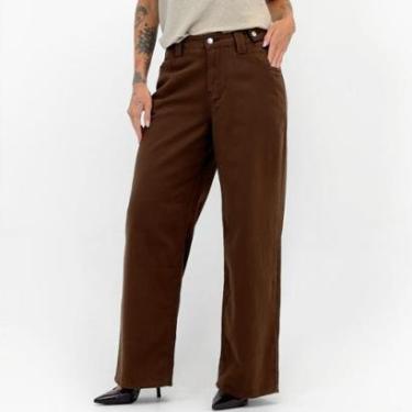 Imagem de Calça Mamô Wide Leg em Sarja Feminina-Feminino