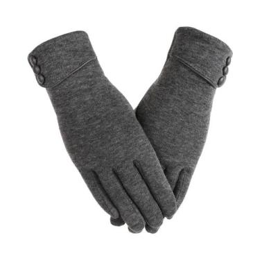 Imagem de Luvas Térmicas Femininas De Inverno Com Forro De Lã E Tela Sensível Ao